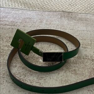 Green Leather Belt by Kate Spade